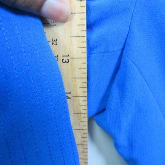 Boden Hampstead Wide Leg Belted Trousers Women 12 Blue Paperbag Pants 722 - Picture 9 of 11